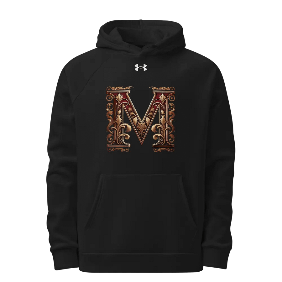Ornate Floral Letter 'M' Unisex Hoodie product image (1)