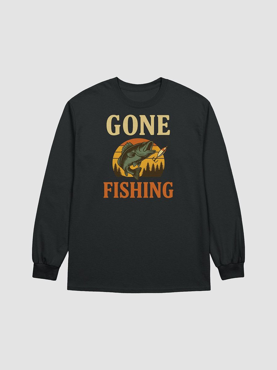 Gone Fishing Long Sleeve T-Shirt – Largemouth Bass Vintage Tee product image (6)