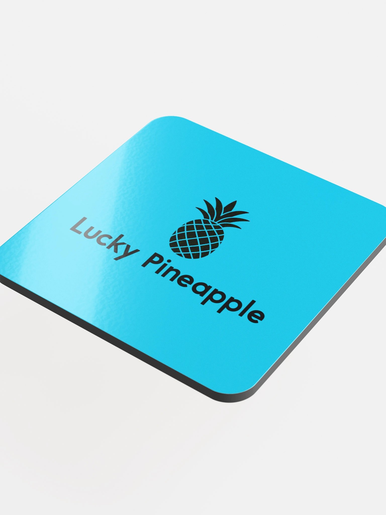 Lucky Pineapple Films Logo Blue Coaster product image (4)