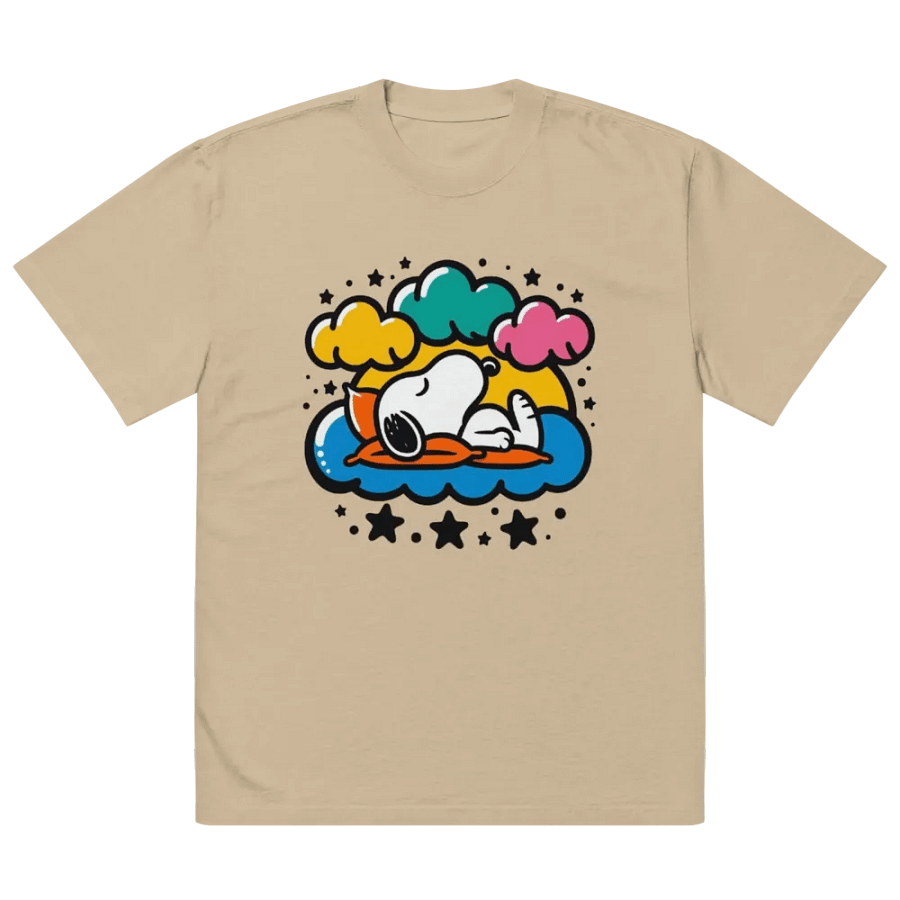 Dreamy Dog Clouds Oversized T-Shirt product image (2)