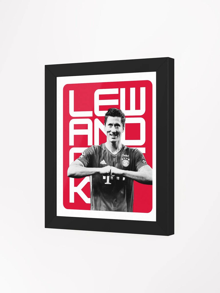 Robert Lewandowski BW Bayern Munich Name Art Framed Print product image (3)