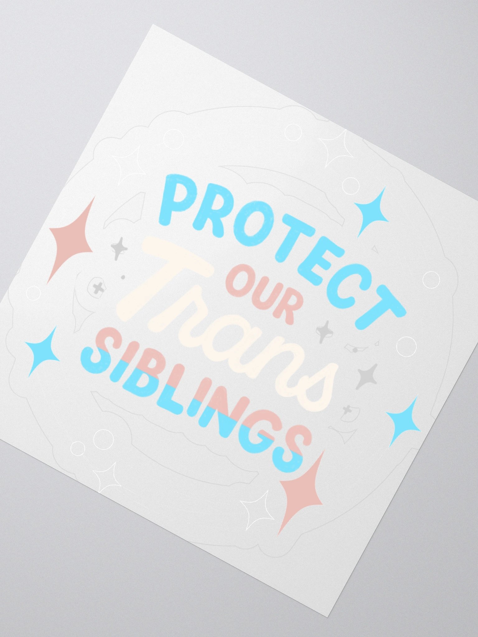 Protect Our Trans Siblings - Kiss Cut Stickers product image (5)