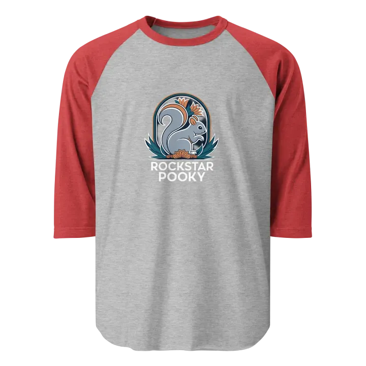Rockstar Pooky Stylized Squirrel Raglan Tee product image (1)