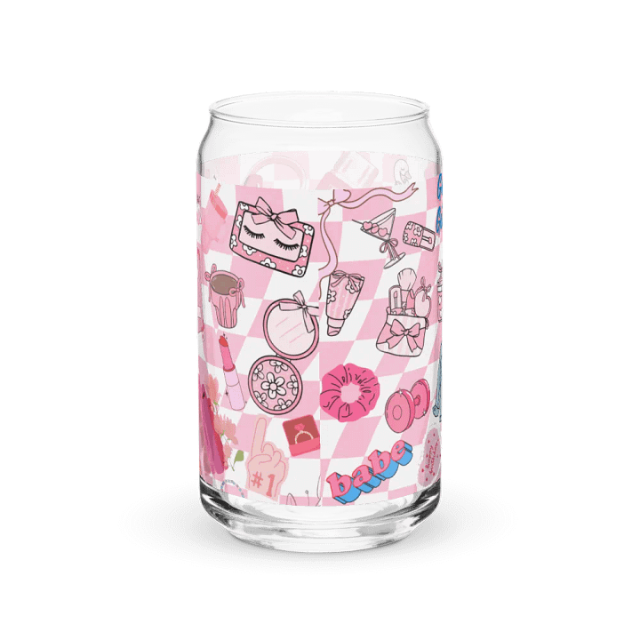 Girly Aesthetic Delight Can-Shaped Glass product image (6)