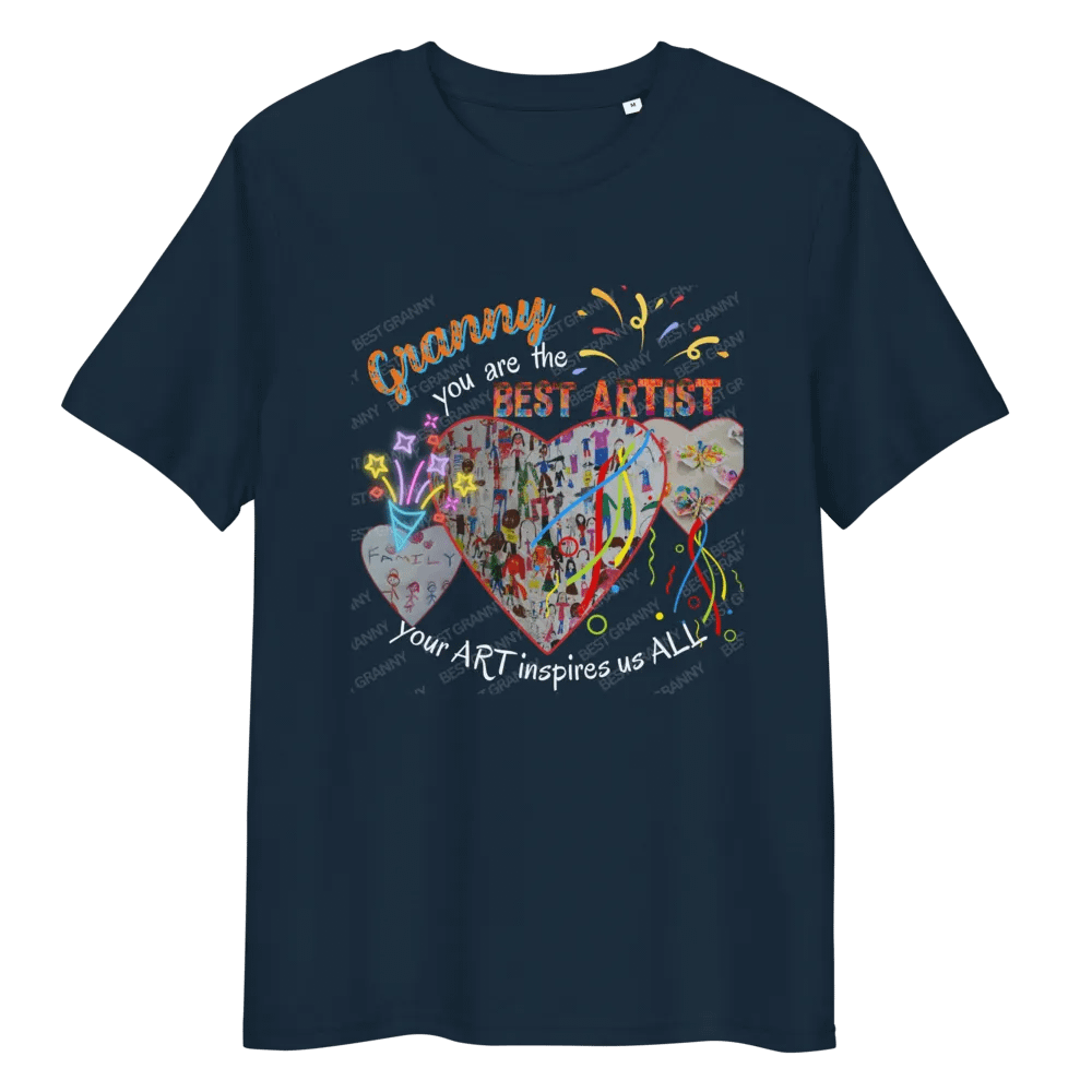 T shirt grandma depicting ‘Granny’s art is the best” you inspire us all. Perfect gift from grandchildren, product image (10)
