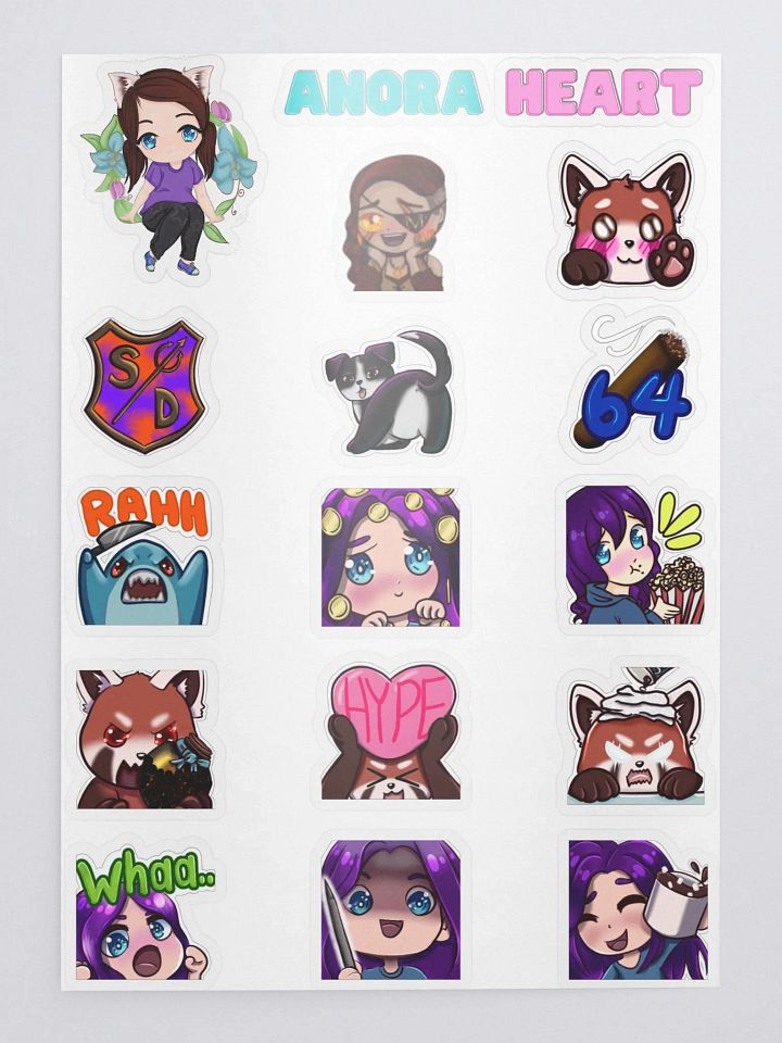 Anora's Emote Sticker Sheet product image (1)