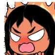 Animated Furious Emote - Black Hair, Tan Skin, Brown Eyes product image (1)