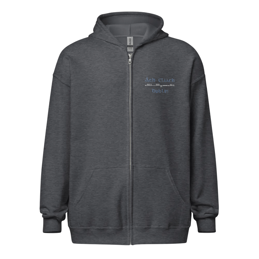 Dublin/Áth Cliath, Scholastic style Ogham embroidered Zip Hoodie product image (4)