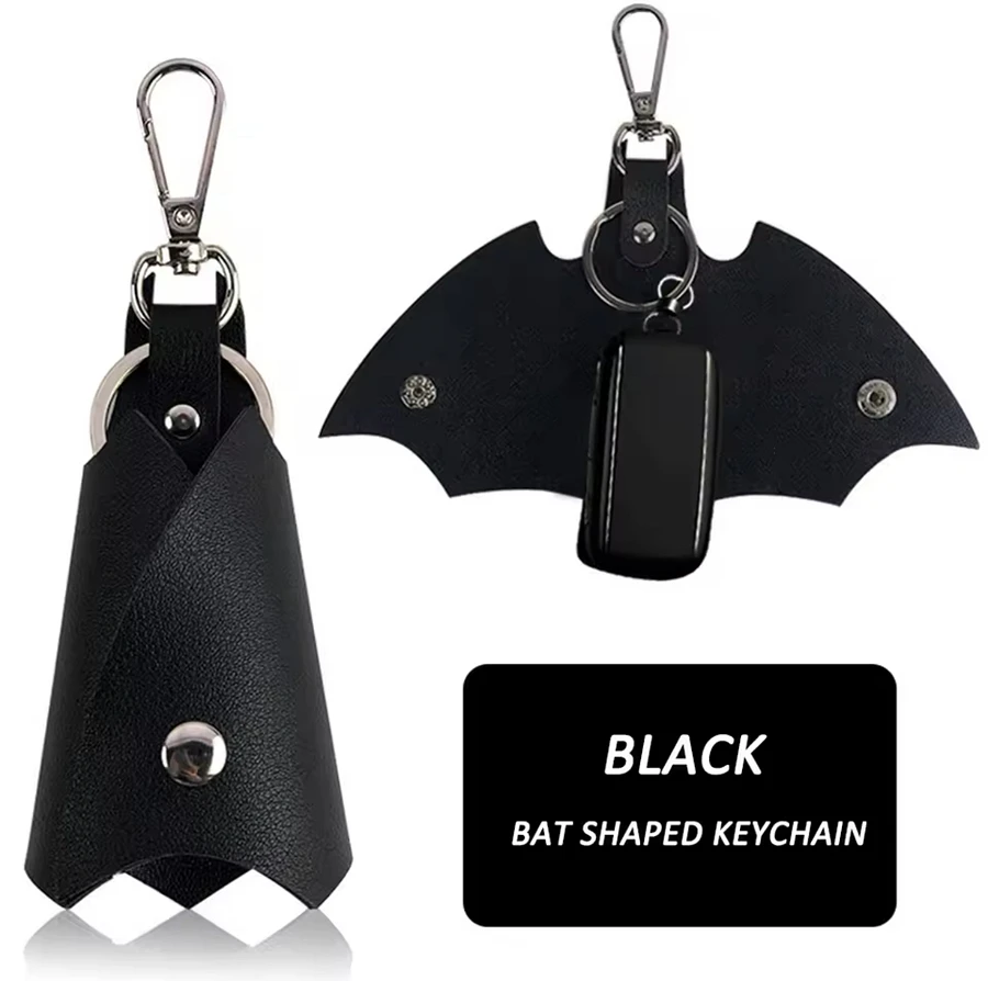 Batman Key cover Leather Keychain Unisex Key Holder Waist Bat Car Keys Keyrings Case product image (6)