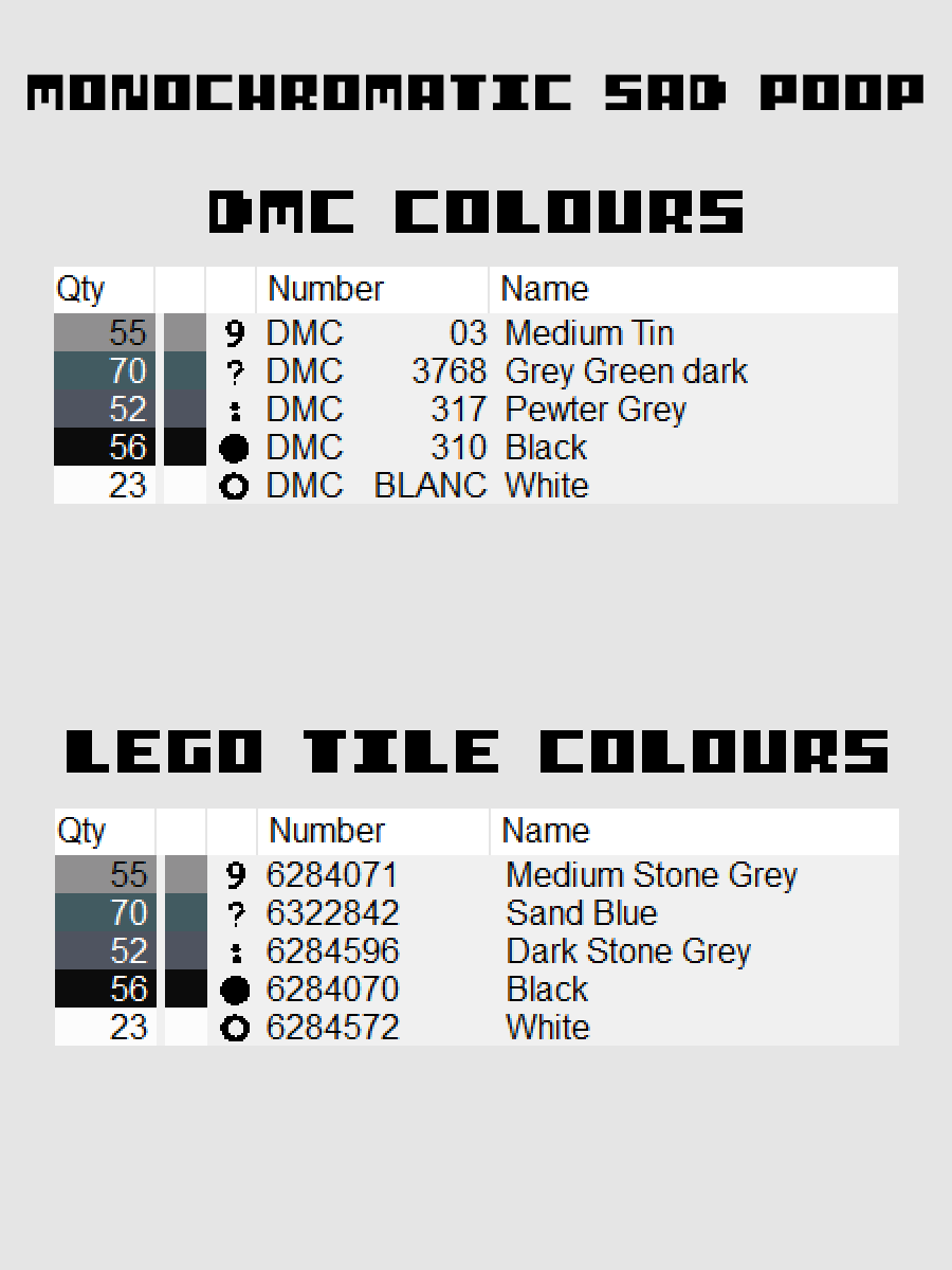 Monochromatic Sad Poop Pixel Art product image (4)