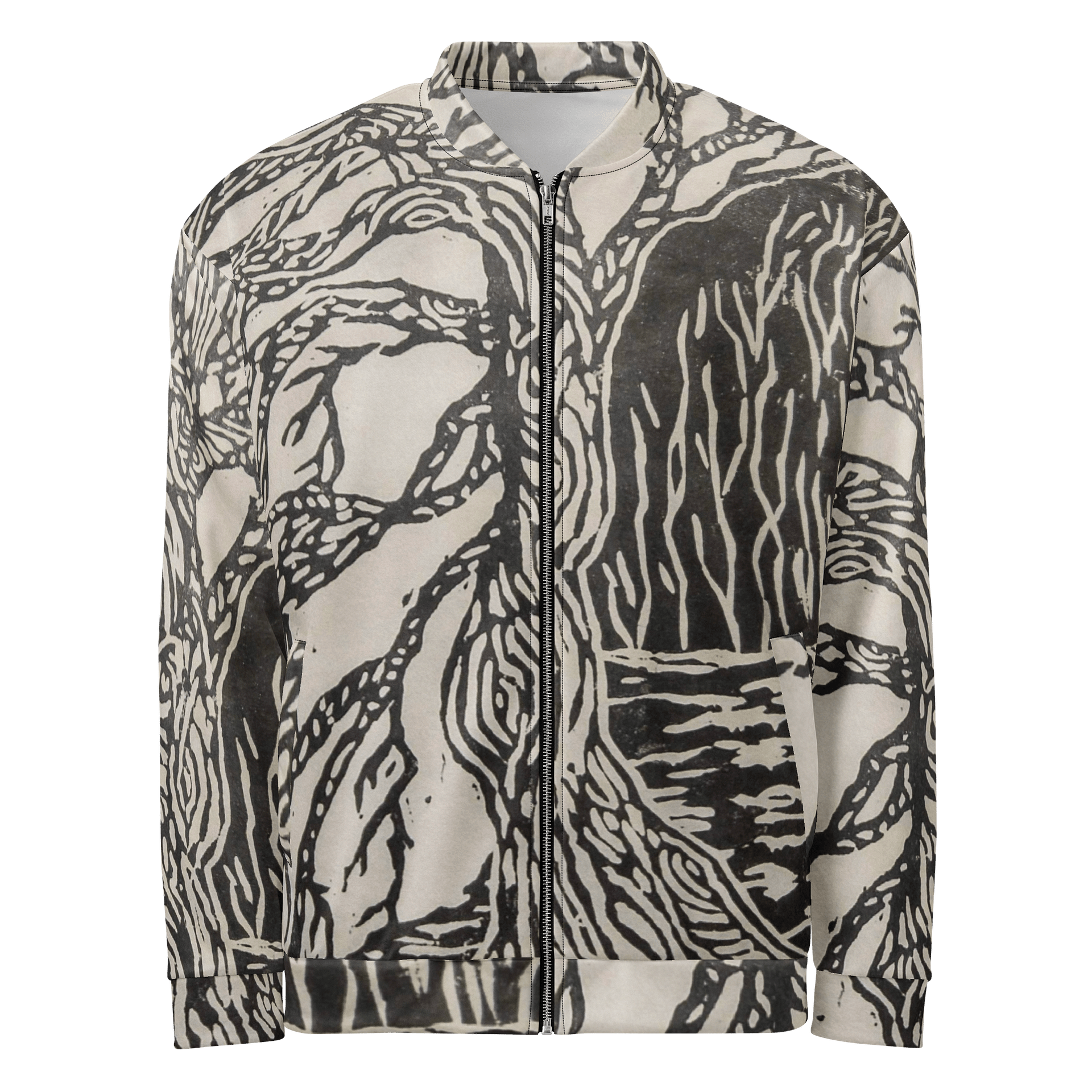 Yin and yang Japanese block print Bomber Jacket product image (1)