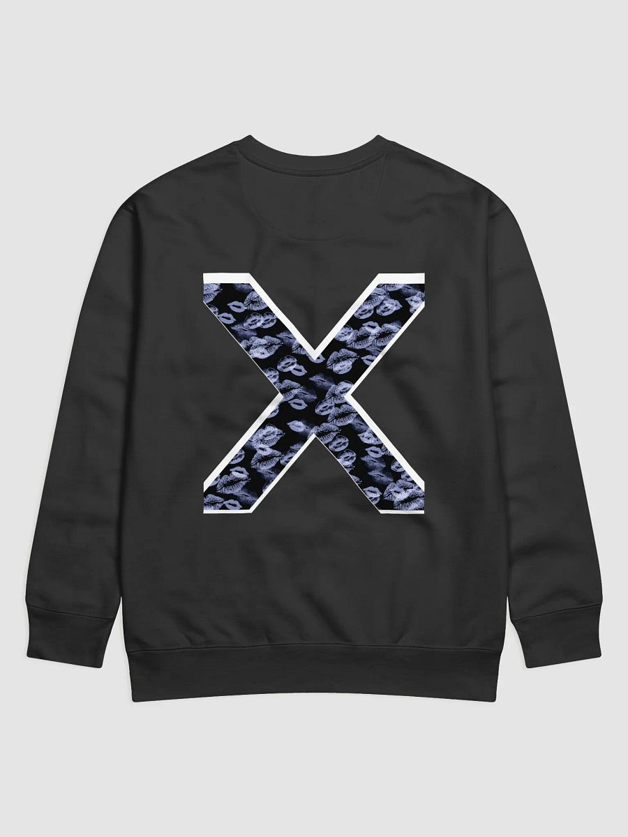Black X Light Blue Lipstick Kisses Crewneck product image (18)