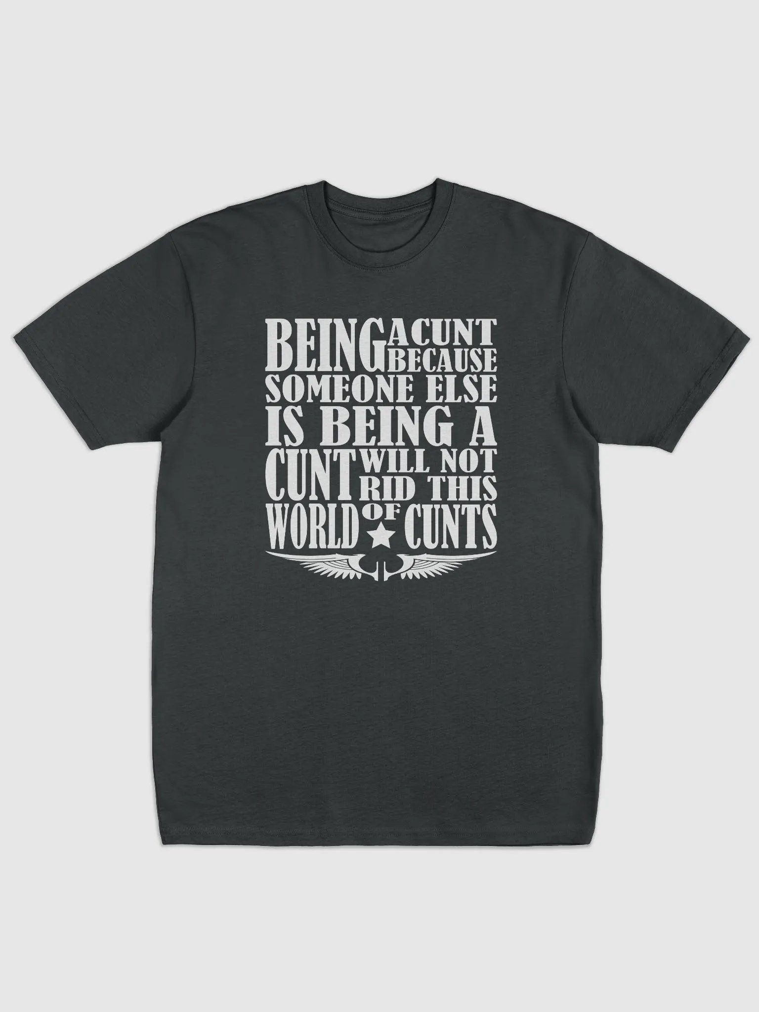 Stop Being A Cunt - White Lettering - Cotton Heritage Men's Premium Heavyweight Tee product image (2)