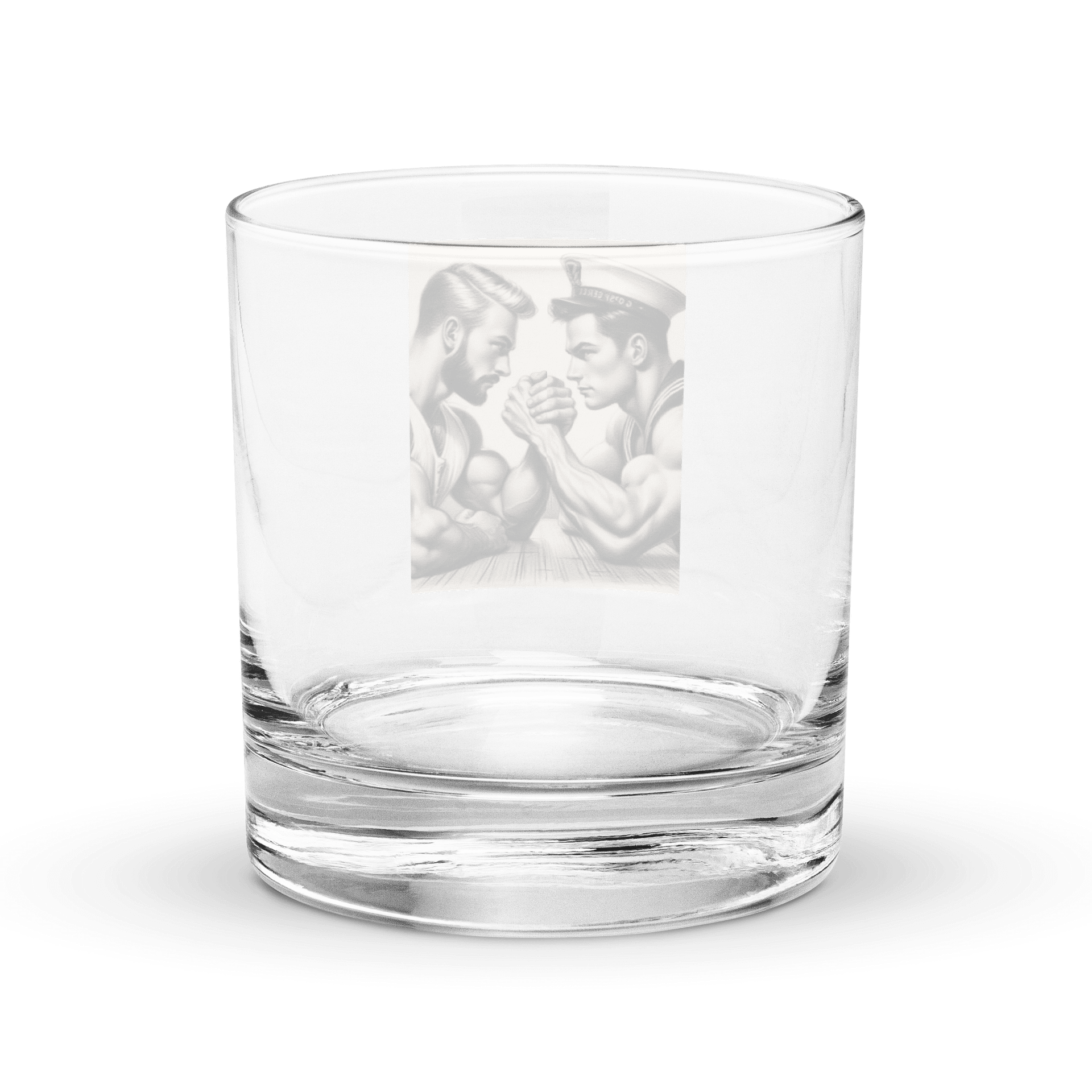 Up Close and Personal: Sailors – Tom of Finland Tribute Gay Pride Graphic Design Glass Tumbler product image (4)