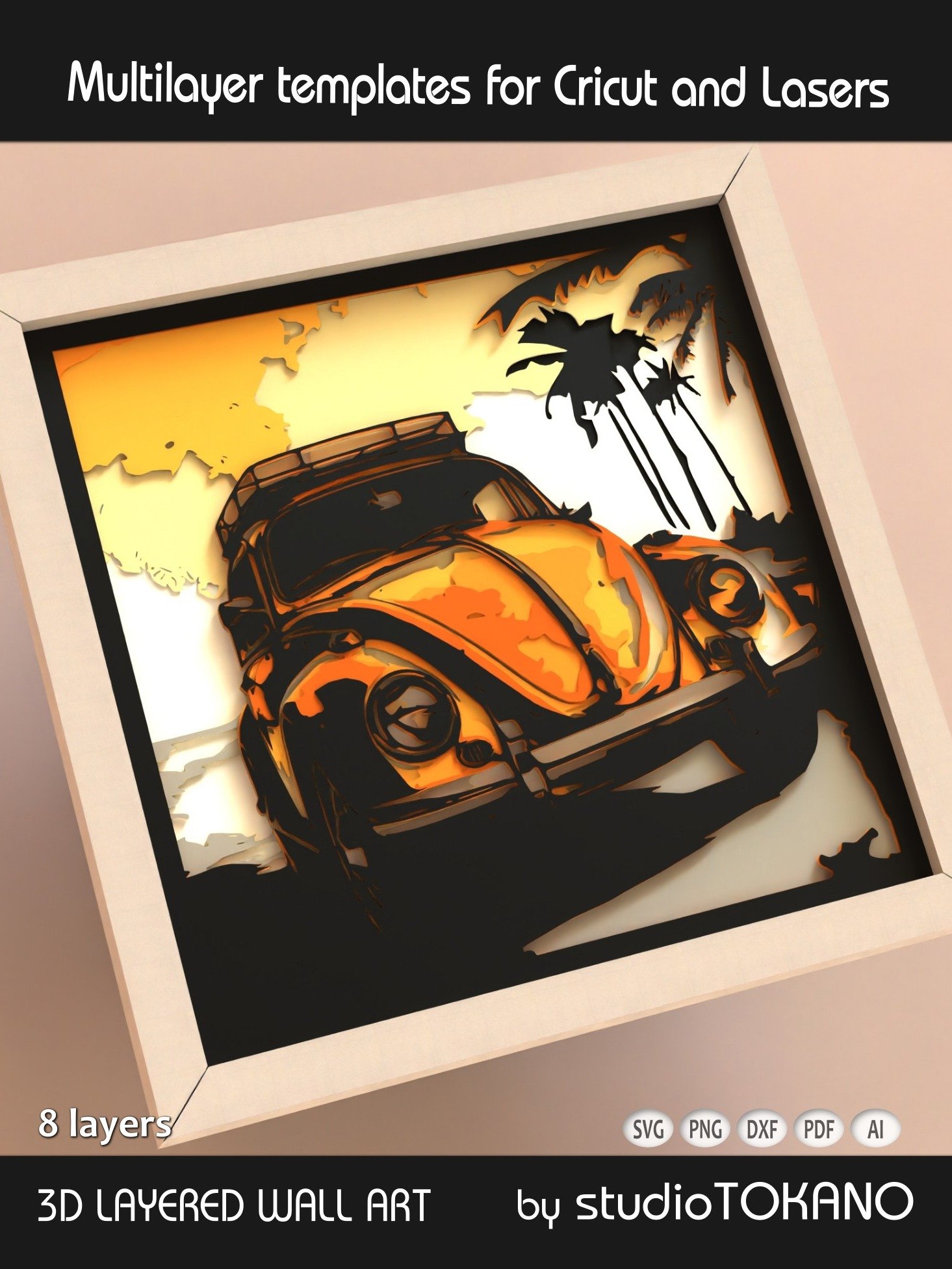 Oldtimer 3D layered svg for Cricut product image (5)