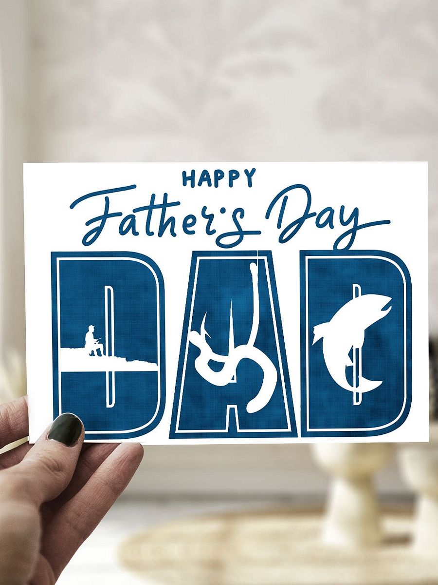 Happy Father's Day Dad Fisherman Greeting Card product image (1)