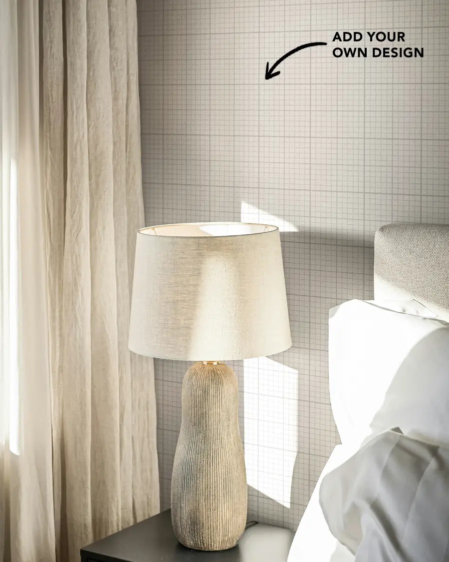 Wallpaper Mockup - Bedside with White Lamp product image (2)