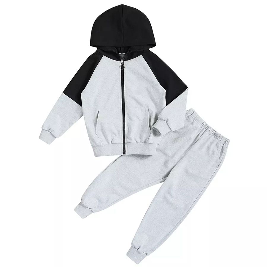 Kids Boys Hooded Joggers Sport Suit Activewear Tracksuit Lounging Outfits Gym product image (6)