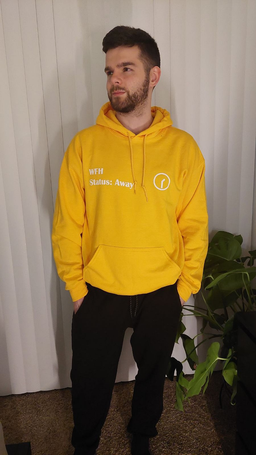 Team WFH, Status Away, Yellow Hoodie product image (3)