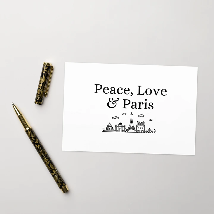 Peace, Love and Paris with Monuments Greeting Card | Thank-You Note product image (2)