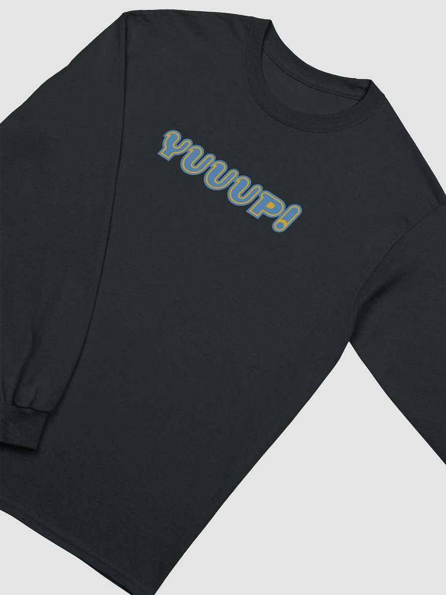 YUUUP! Bold Blue Stylized Long Sleeve T-Shirt product image (7)