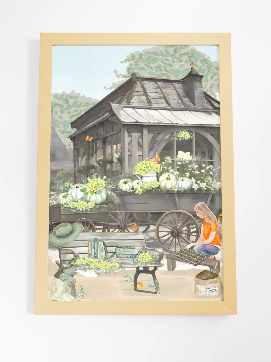 Happy Autumn English Cottage Garden Print 3 product image (5)