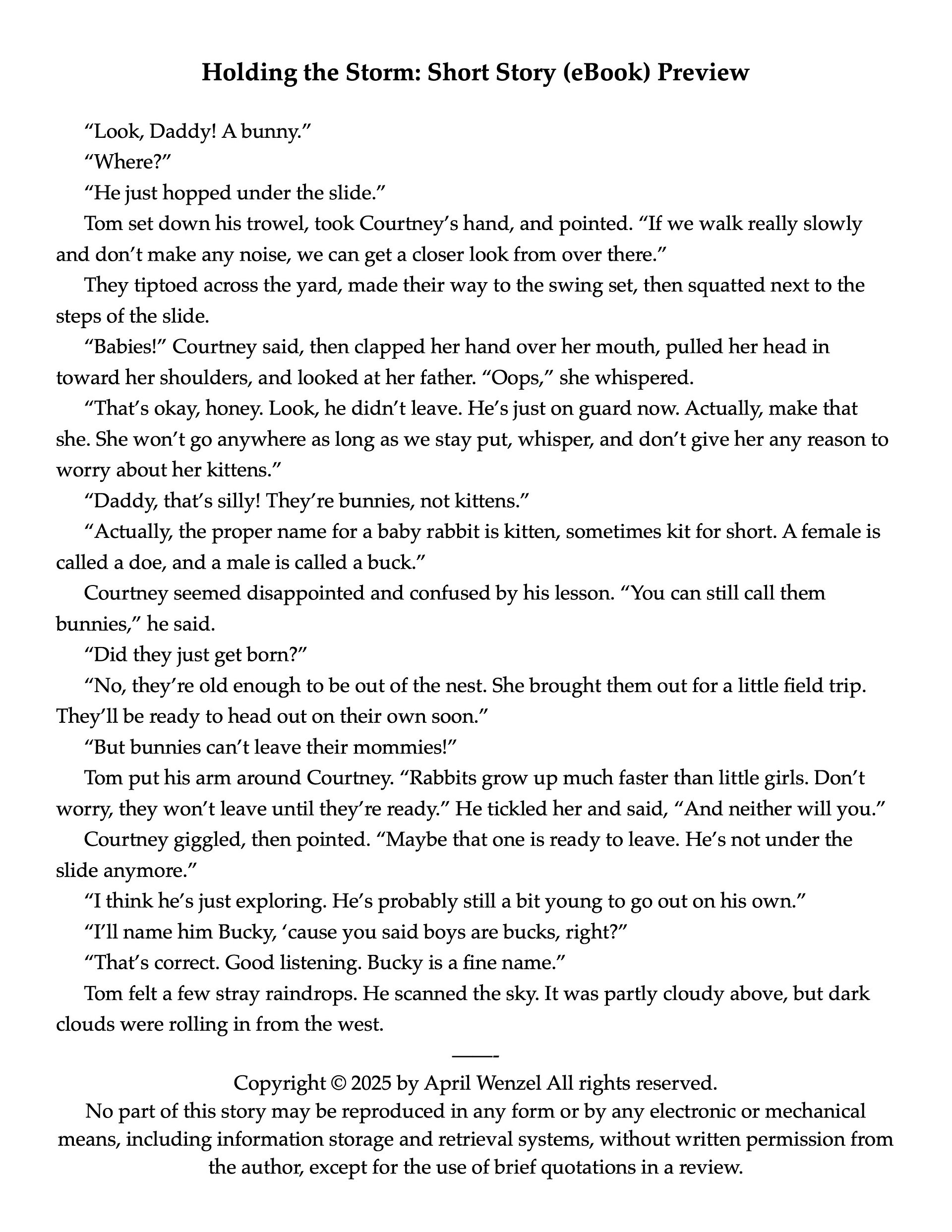 Holding the Storm: Short Story (eBook) product image (2)