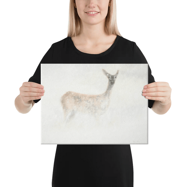 Deer In The Snow Canvas product image (2)