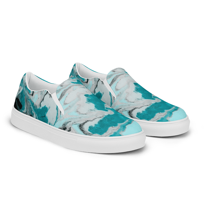 Fluid Turquoise Art Canvas Shoes product image (2)