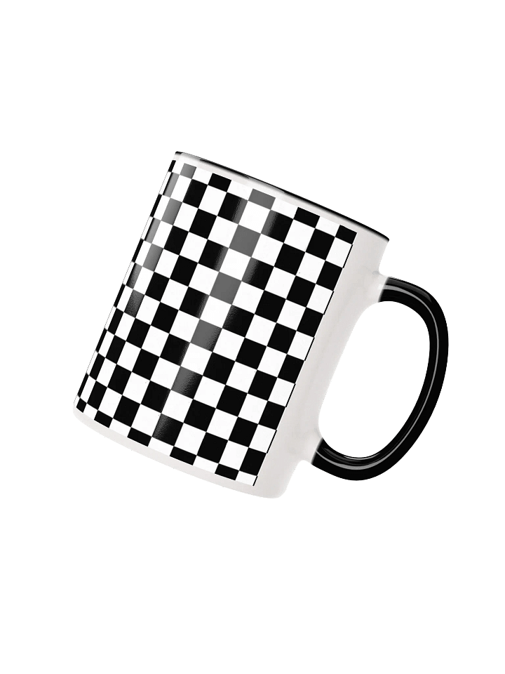 Checkered! Black and White Checkers Mug product image (15)