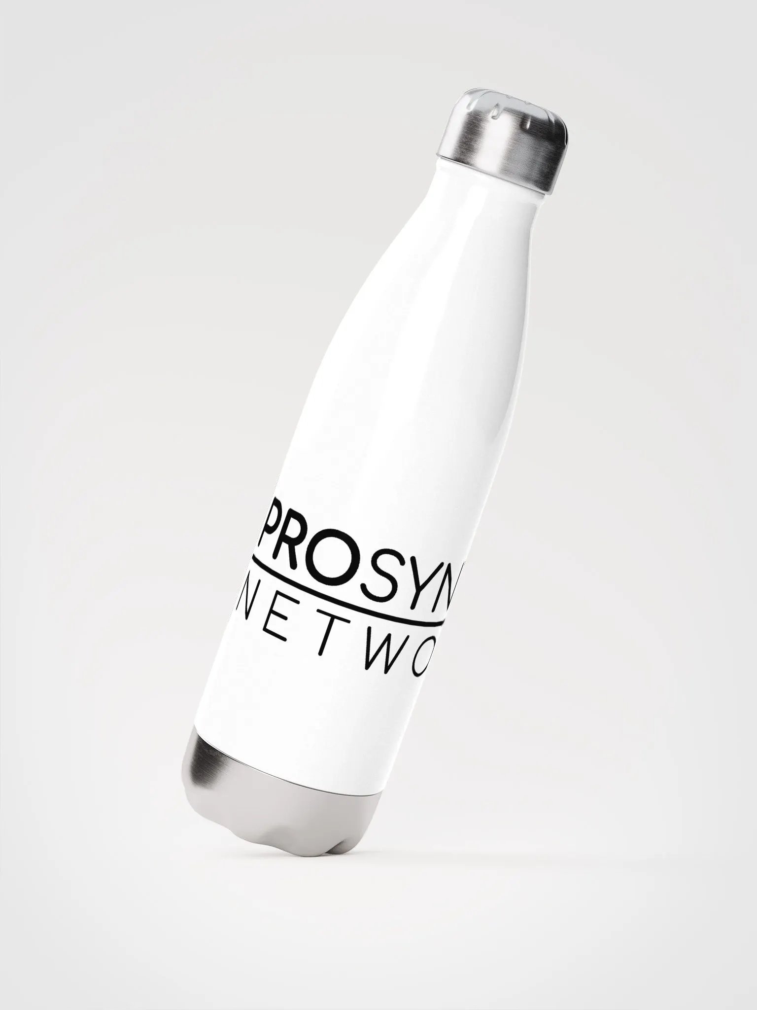 Pro SYnth Network Stainless Steel Water Bottle - White product image (2)