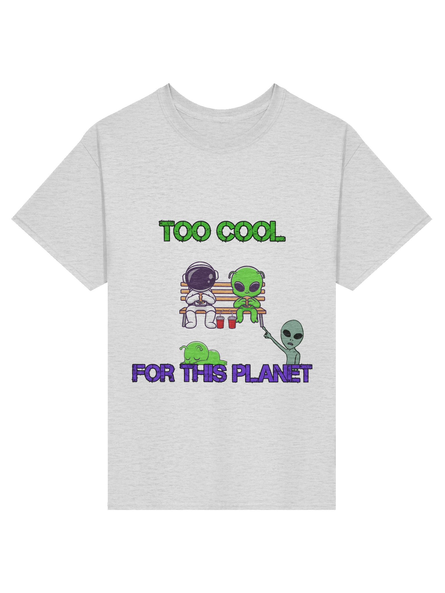 Too Cool For This Planet – Astro Chill Space Vibes Graphic Tee product image (3)