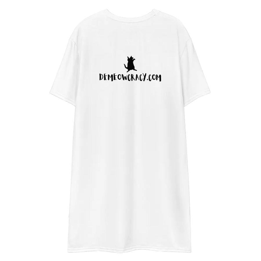 Dancing Demeowcracy Feline Black and White T-Shirt Dress product image (8)