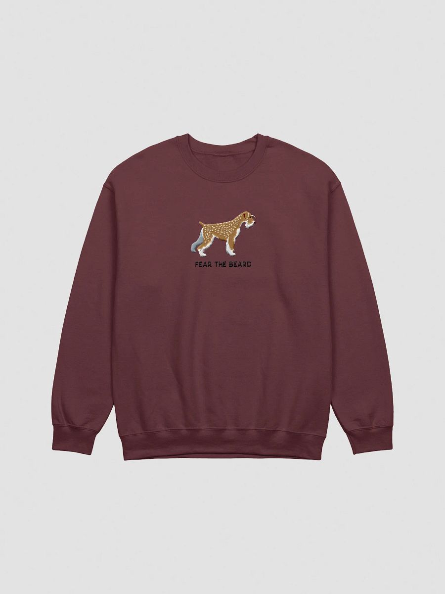 Fear the Beard Sweatshirt (Embroidered) of a Standard Schnauzer(Wheaten) product image (5)