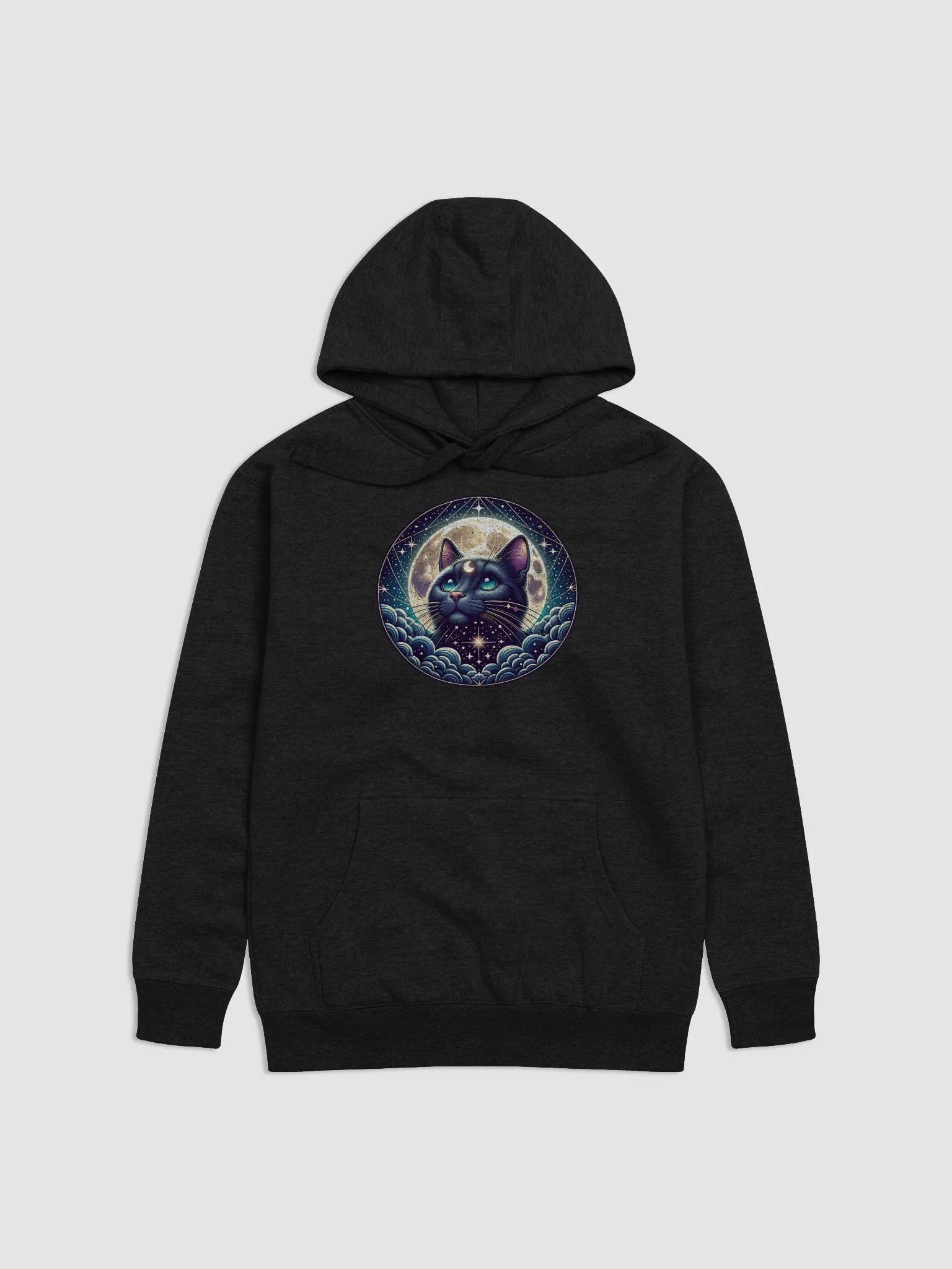 Mystical Stargazing Cat with Celestial Moon and Stars product image (1)