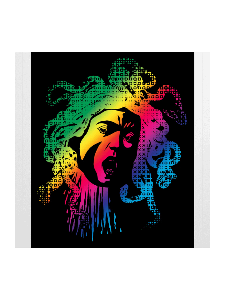 Sticker - Rainbow Halftone Medusa on Dark product image (2)