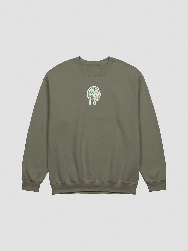 In My Head embroidered crewneck (light green bubble design) product image (2)