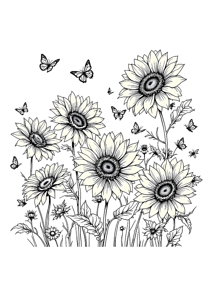 20 Sunflower and Butterfly Clipart, Digital Download, Floral Wall Art, Wedding Invitations, Scrapbooking, Card Making, Printable Decor product image (2)