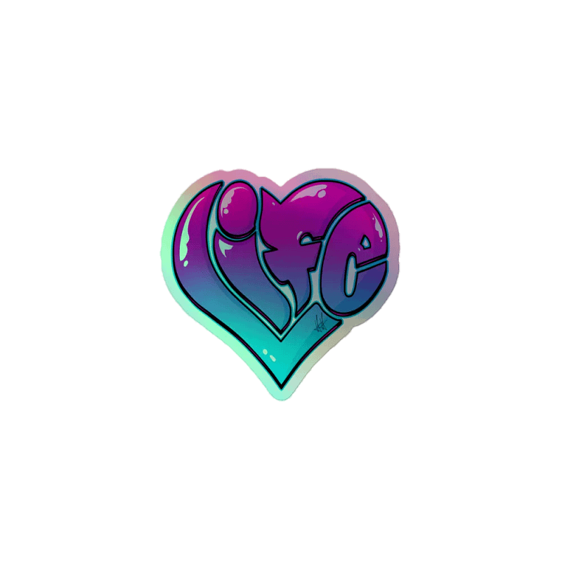 Love Like Klassik Holographik Stikker