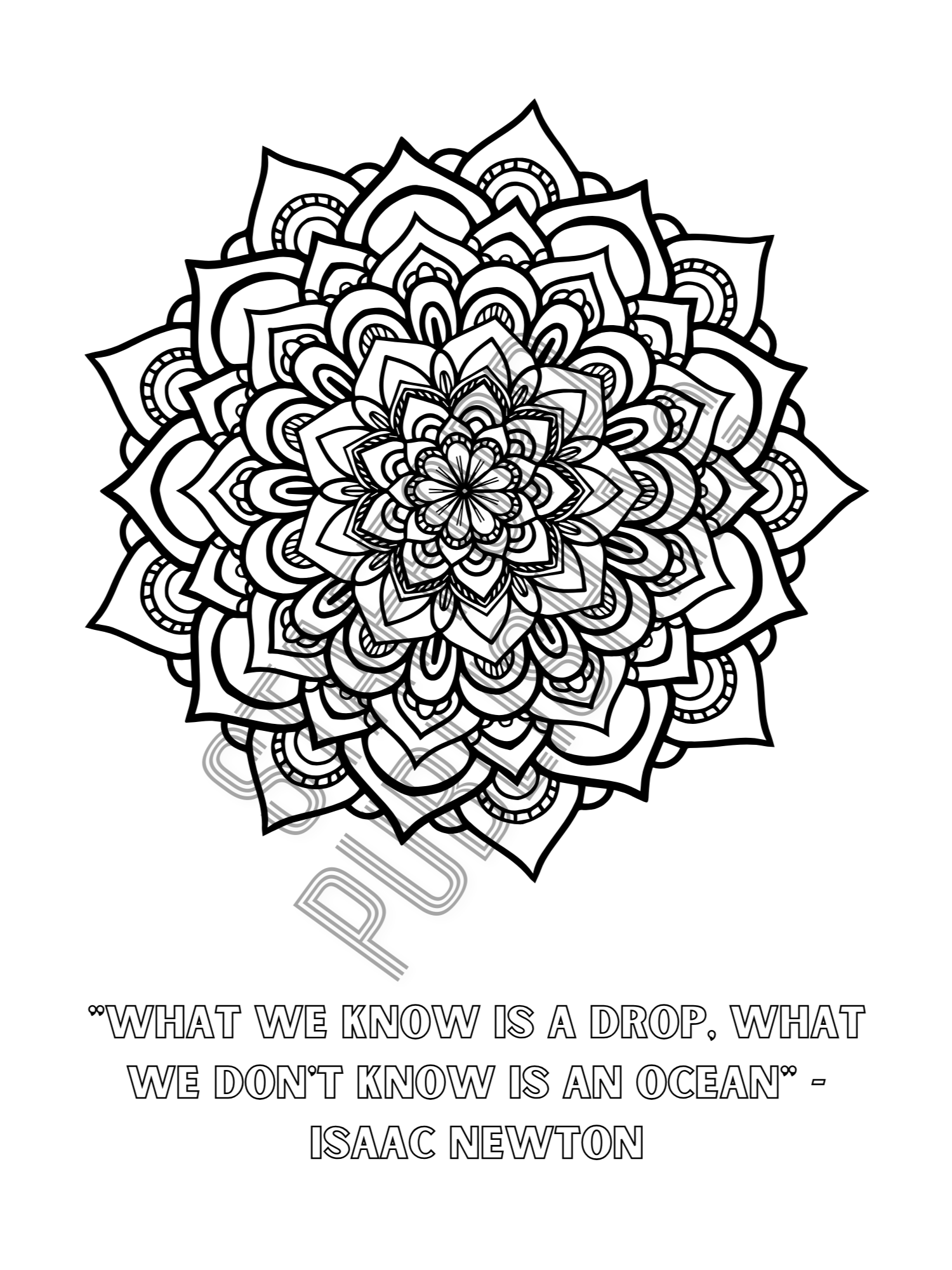 Mandala Coloring Book with Famous Quotations Printable Version product image (7)