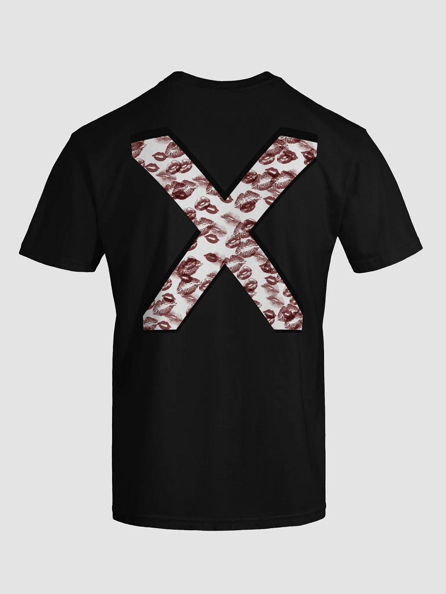 White X Burgandy Lipstick Kisses Shirt product image (80)