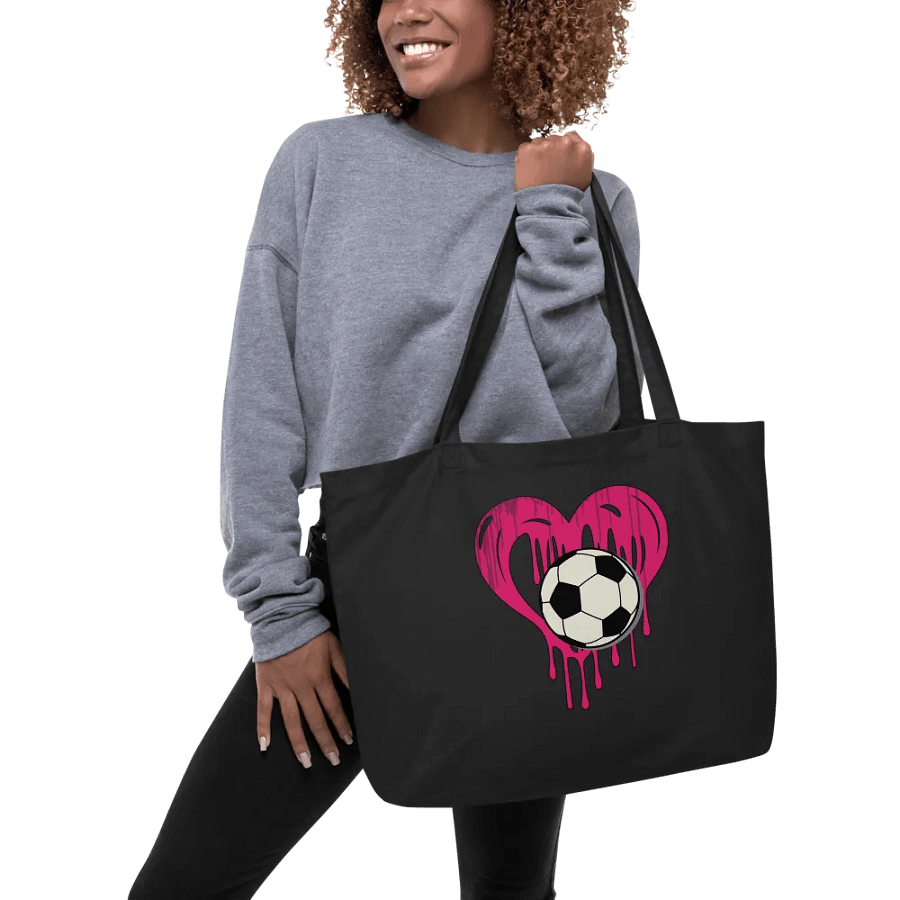 Heart Soccer Love Organic Tote product image (3)