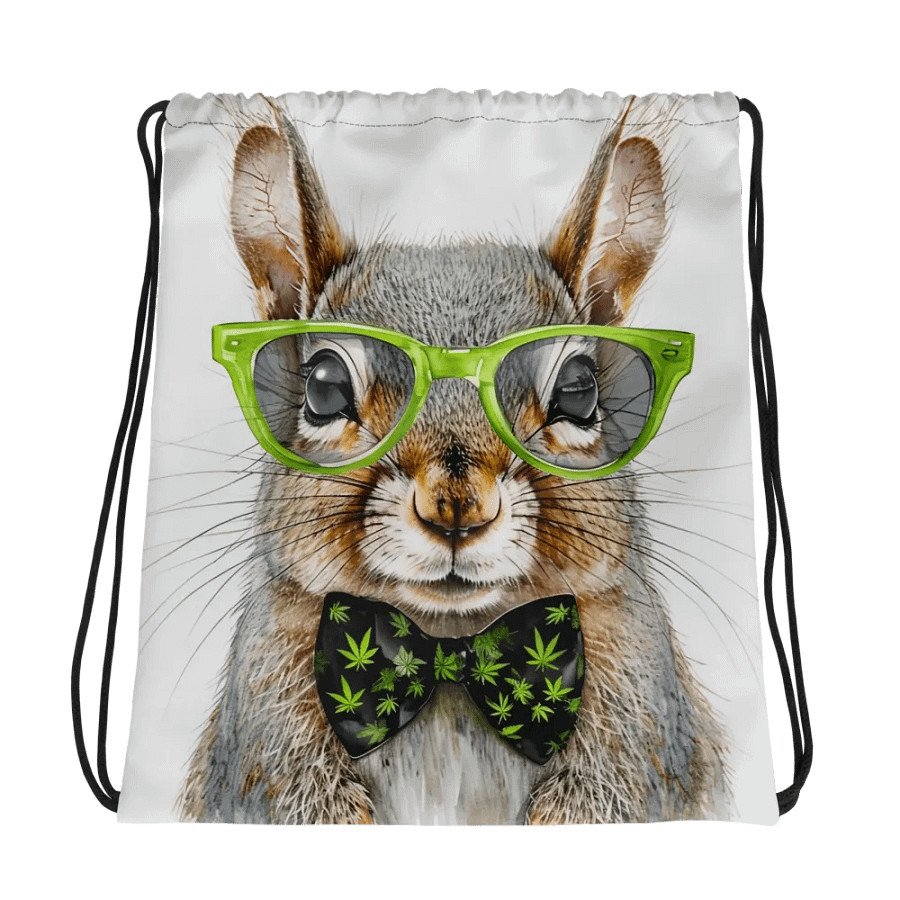 Whimsical Squirrel All-Over Drawstring Bag product image (1)
