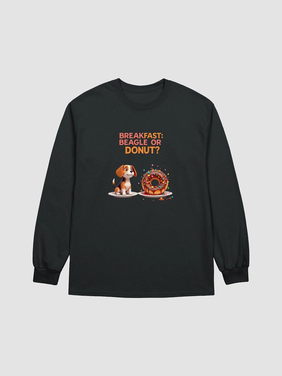 Beagle vs Donut Cartoon Long Sleeve Tee product image (12)