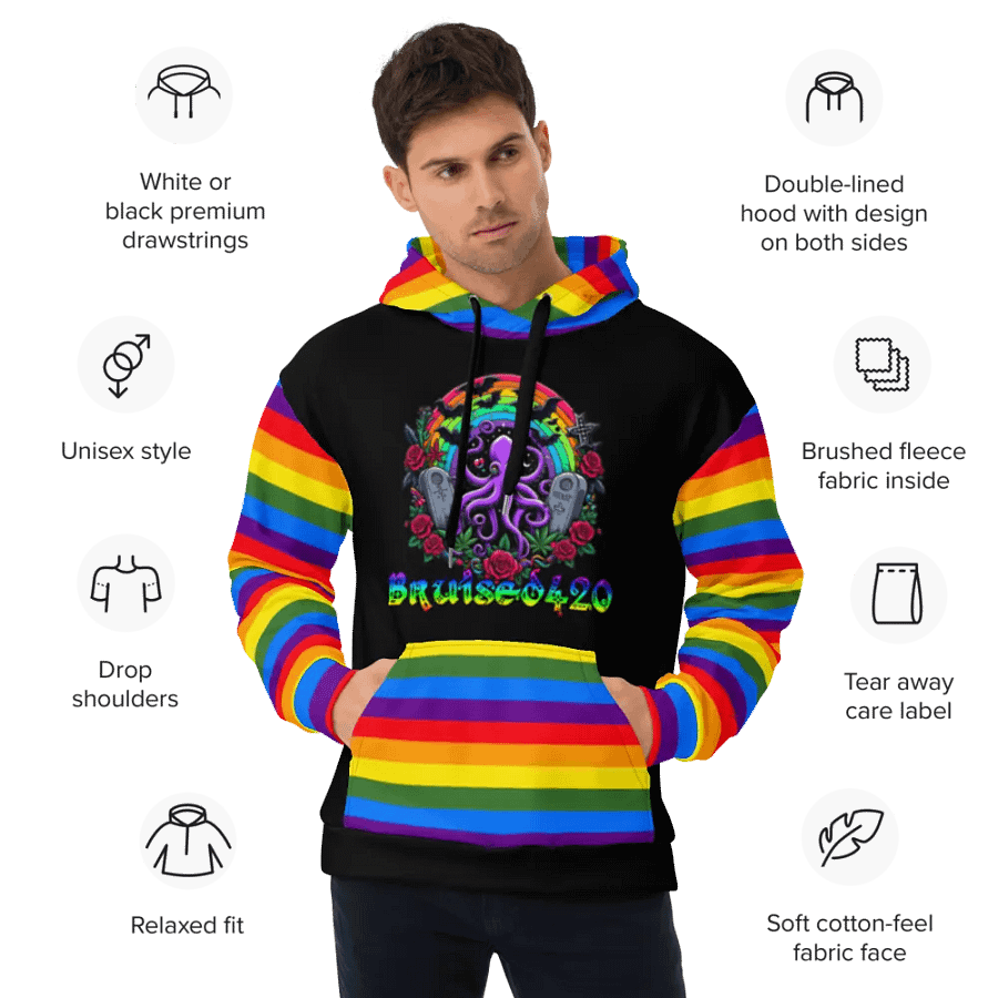 Gothic Octopus Dream All-Over Hoodie product image (12)
