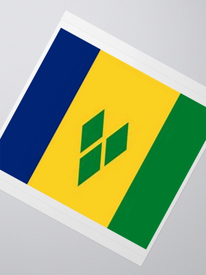 Saint Vincent and the Grenadines Flag Sticker - Durable Vinyl for Indoor Use - Multiple Sizes product image (5)