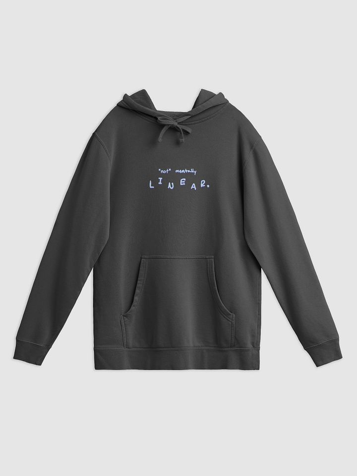 *not* mentally linear (blue and purple design) printed pigment hoodie product image (3)
