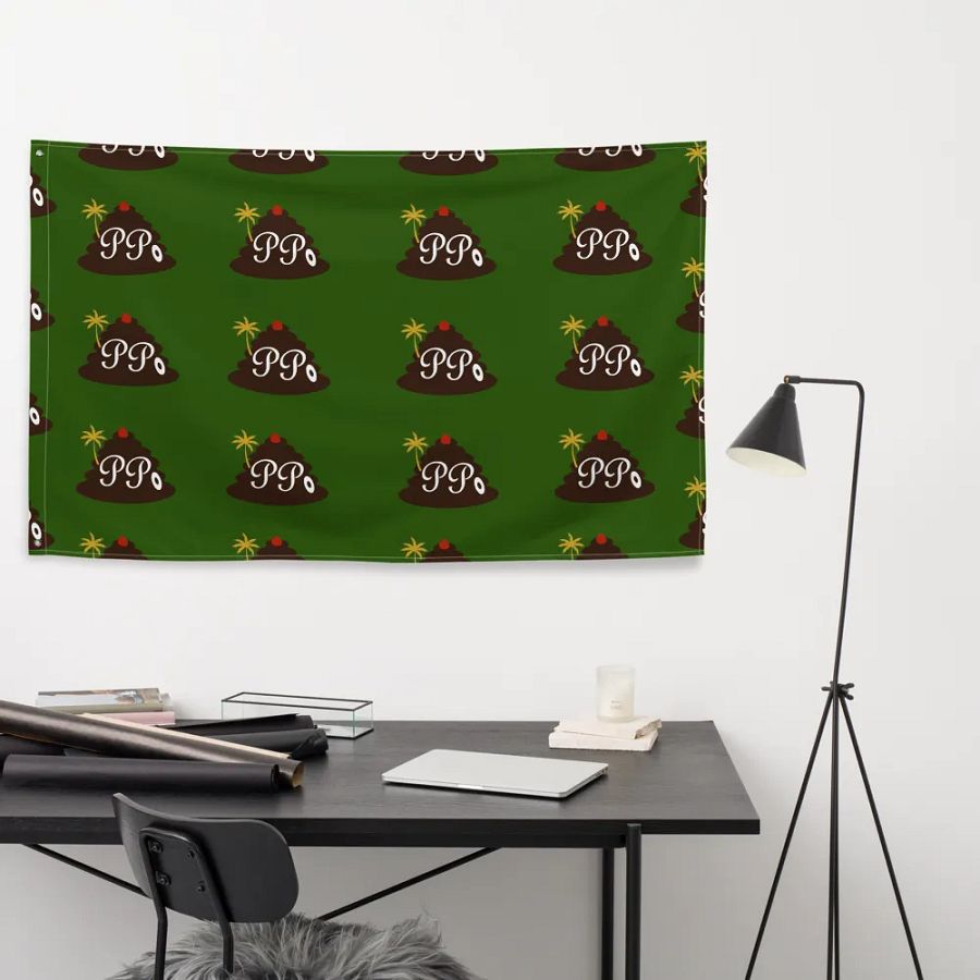 Poop Pees Classic Logo Flag product image (9)
