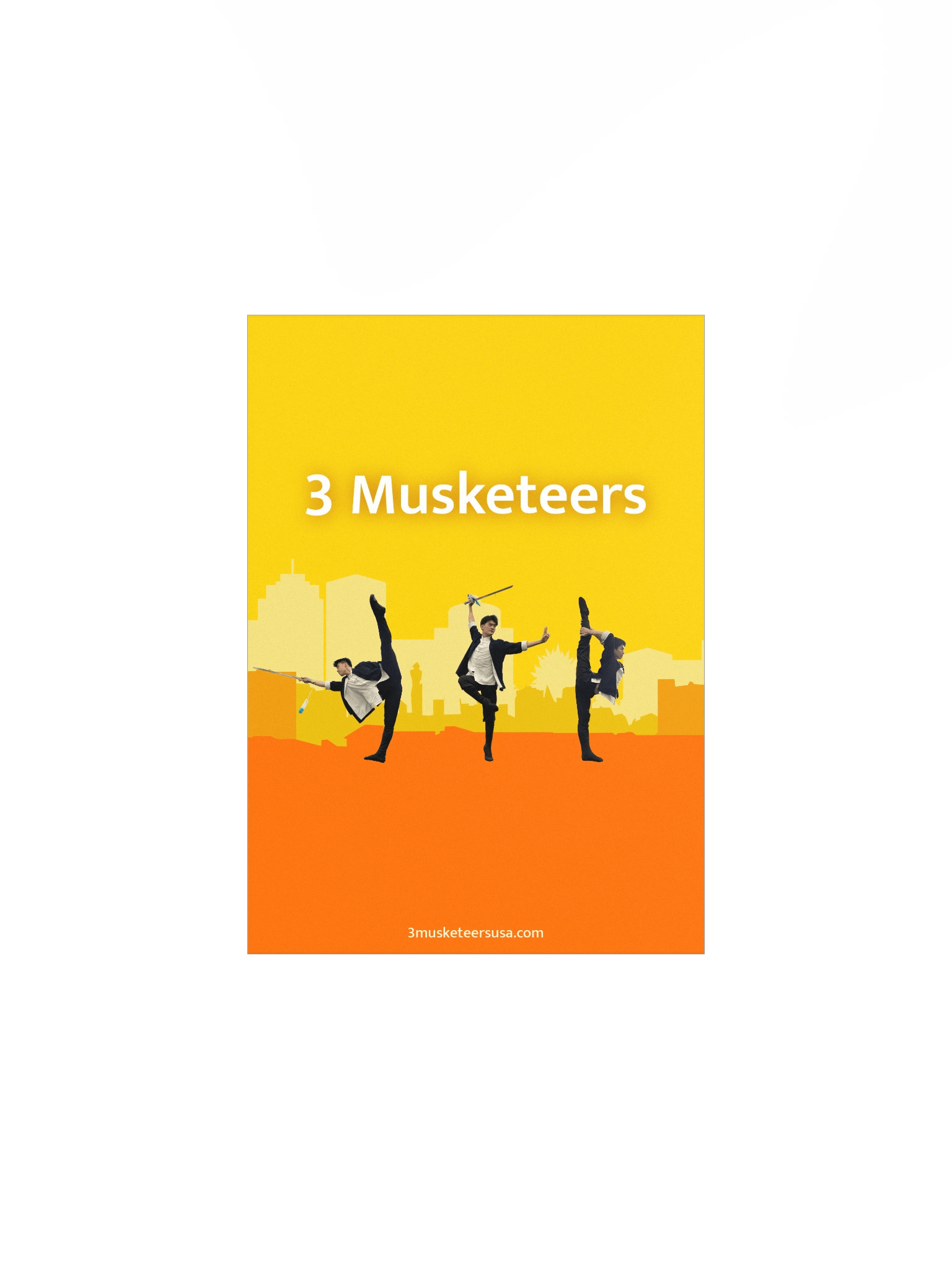 3 Musketeers Cityscape Logo Poster product image (3)