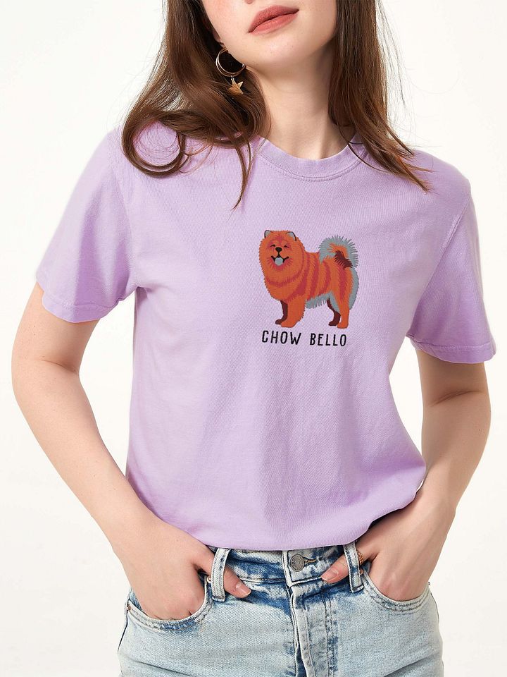 Chow Bello T-Shirt(Embroidered) of a Chow Chow(Red) product image (2)